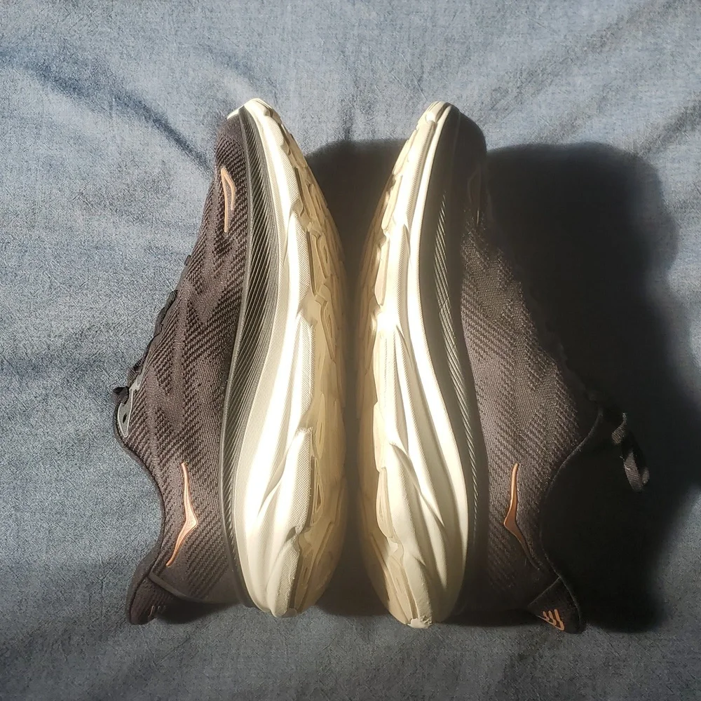 Hoka Clifton 9 Black Rose Gold Women's Running Shoes 9.5 D - Picture 5 of 6